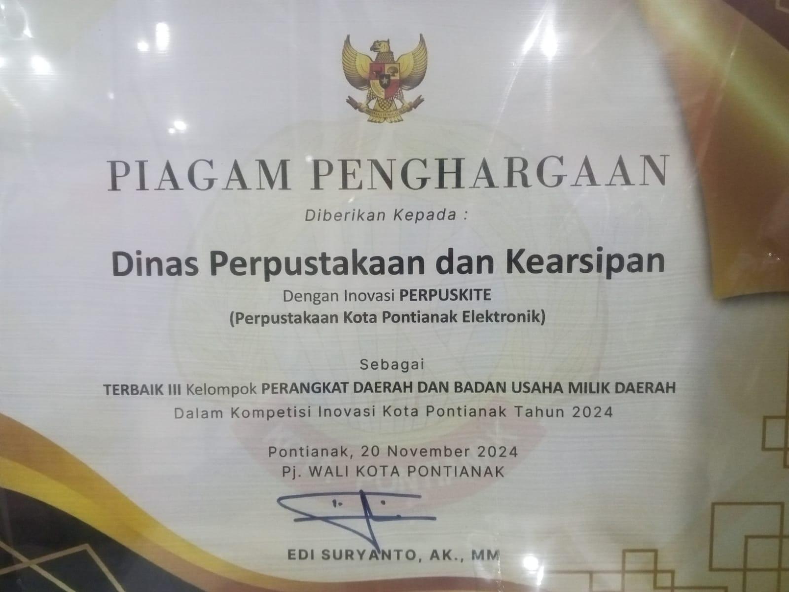 PerpuskitE Juara 3 Inovasi