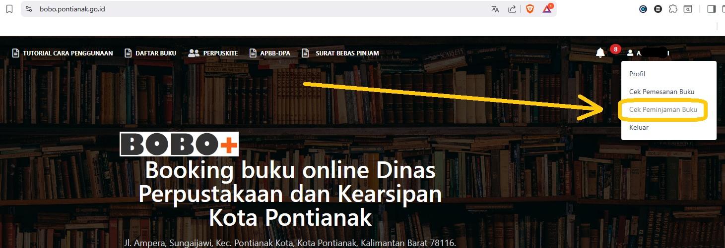 klik cek peminjaman buku klik cek peminjaman buku